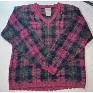 Vintage 90’s Northern Reflections Cotton Pullover Sweater Women’s Medium Purple